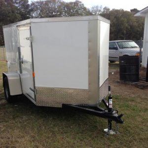5x8 Single Axle - V Nose - Ramp Door - Side Door