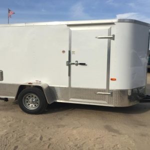 6x10 Single Axle Motorcycle Trailer - D-rings - Stab Jacks