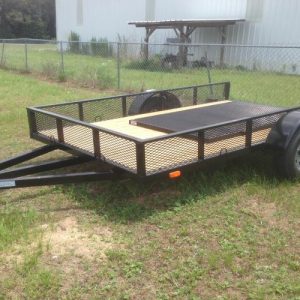 6x10 Single Axle Utility Trailer - 1 Foot Mesh Sides