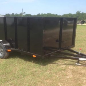 6x10 Utility Trailer - 4 Foot Steel Walls - 2 Piece Rear Gate