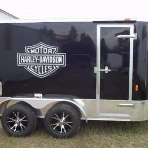 6x10 Tandem Axle - Motorcycle Trailer - (3) Rows of E-Track - (2) Wheel Chocks