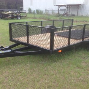6x12 Single Axle - 5200# Axle with Brake - 2 Foot Mesh Sides