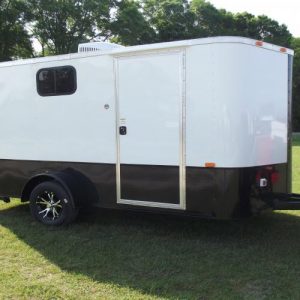 7x12 Single Axle Motorcycle Trailer - LOADED - A/C