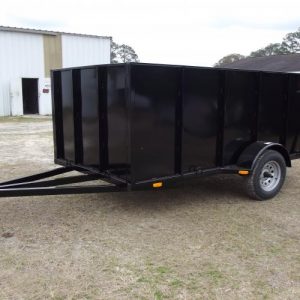 5x10 Utilility Trailer - 4 Foot Steel Walls - (2) Piece Rear Gate