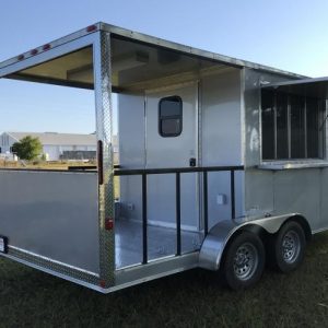 7X16 Tandem BBQ Competition Trailer with Porch