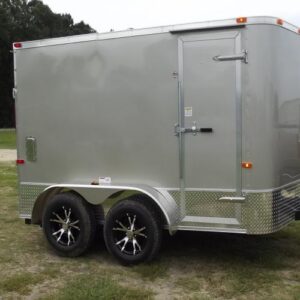 7x10 Tandem Axle - Screwless - LEDs - Alloy Wheels - E-track