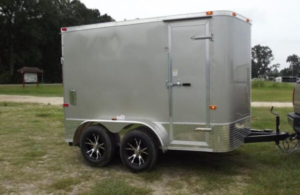 7x10 Tandem Axle - Screwless - LEDs - Alloy Wheels - E-track