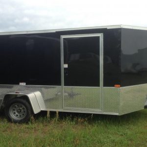 7x12 - Motorcycle Trailer - D-Rings - Stabilizer Jacks - 6 Foot 3 Inch