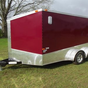 7x14 Custom Motorcycle Trailer - Cabinets - E-Track - Torsion Axles