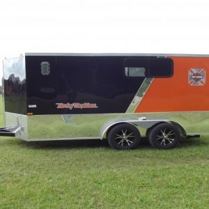 7x14 Custom Motorcycle Trailer - Torsion Axles - Recessed Wheel Chocks