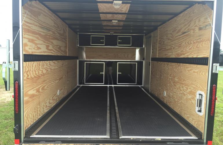 7x14 Motorcycle Trailer Cabinets E Track Rubber Flooring