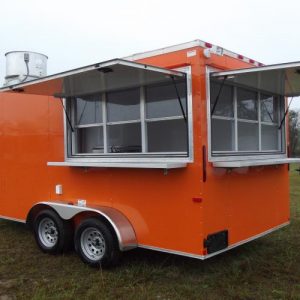 7x14 Concession Trailer with Hood Range, Sinks, A/C, Electrical