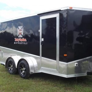 7x14 Tandem Axle Custom Motorcycle Trailer - Finished Interior - Electrical Package