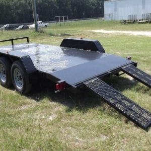 7x16 Auto Carrier - Diamond Tread Steel Floor