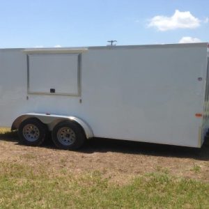 7x16 Tandem Axle - Concession Shell - Aluminum Interior
