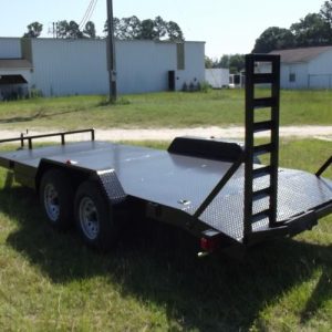 7x18 Equipment Trailer - Steel Diamond Floor - 5200 Axles