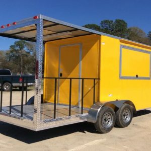 7x18 Porch Concession Trailer - 7 Foot Height - Electrical