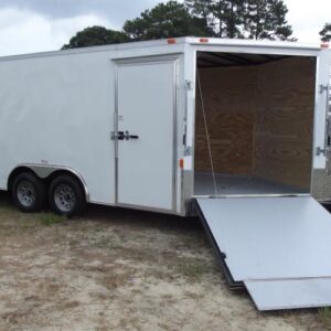 8.5x14 Tandem Axle - 57'' V-Nose Ramp - 12 D-Rings