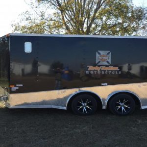 8.5x14 Tandem - Custom Motorcycle Trailer - Insulated - Torsion Axles