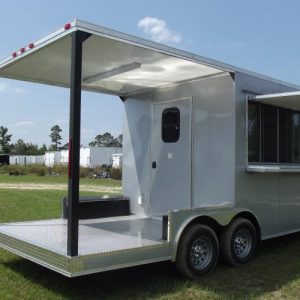 8.5x18 Porch Concession Trailer - Electrical, Sinks, Cabinets, A/C , Insulation