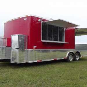 8.5x20 Open Up Porch Trailer - Electrical, Sinks, Insulation, A/C