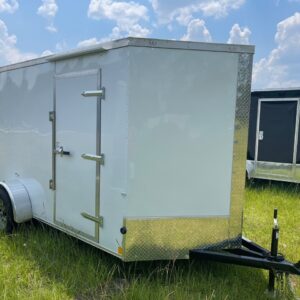 6×12 Single Axle Cargo Trailer – 16” On Center Floors, walls, and roof – Ramp Door – Side Door