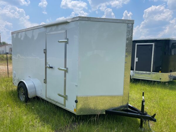 6×12 Single Axle Cargo Trailer – 16” On Center Floors, walls, and roof – Ramp Door – Side Door