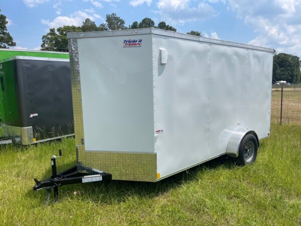 6×12 Single Axle Cargo Trailer – 16” On Center Floors, walls, and roof – Ramp Door – Side Door - Image 2