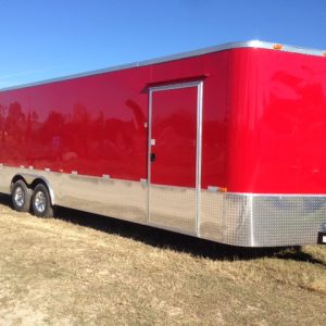 8.5 x 28 Tandem Axle - Aluminum Wheels - Rubber Flooring