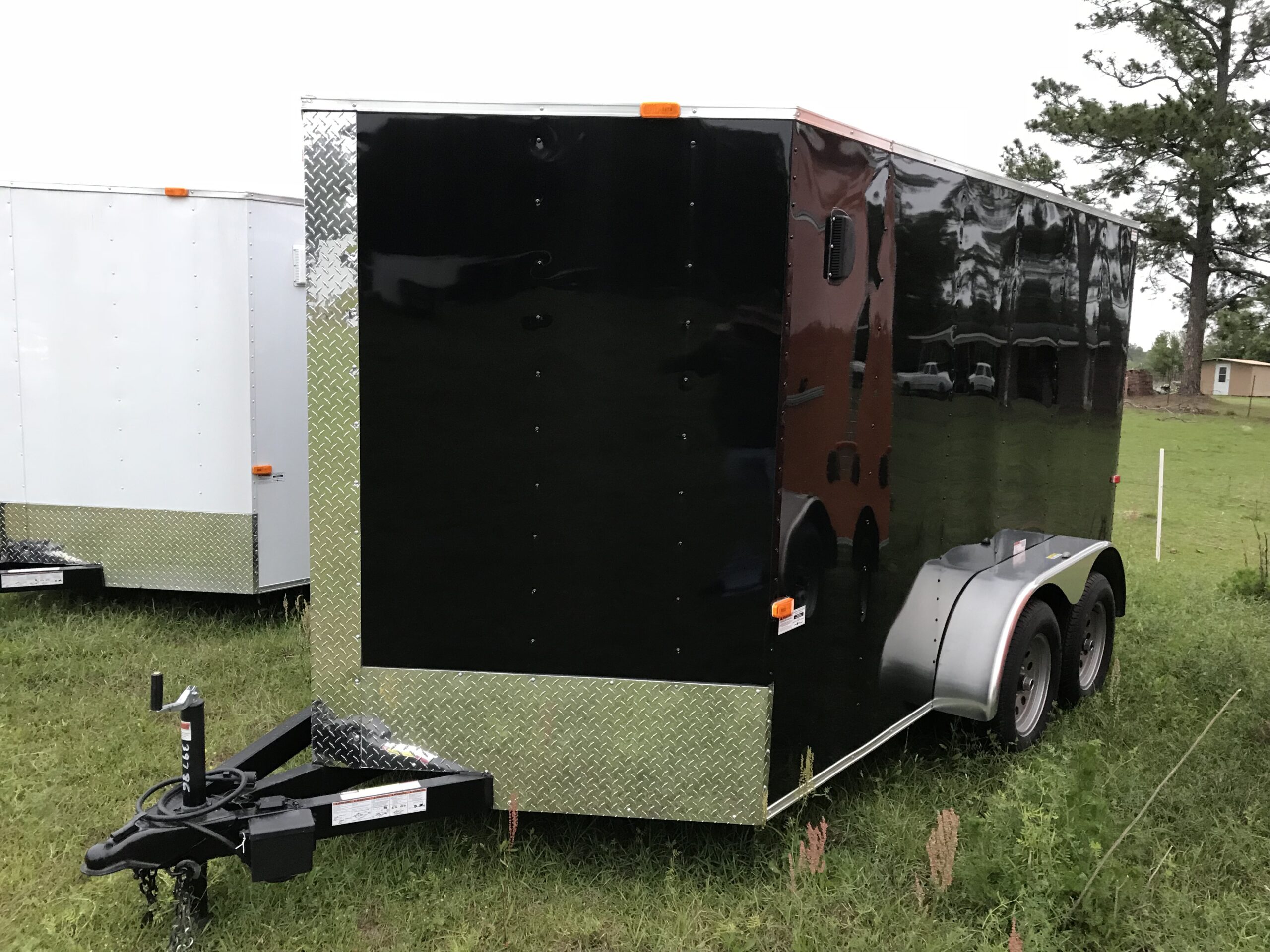 7×12 Tandem Axle - Black In Color – 32” Side Door – 2500# Ramp Door - Image 2
