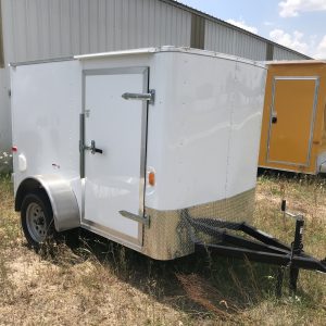 5x8 Single Axle - 25'' Side Door - Single Rear Swinging Door