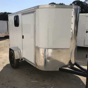 5x8 Single Axle Cargo Trailer - 15x18 windows - Tiedowns