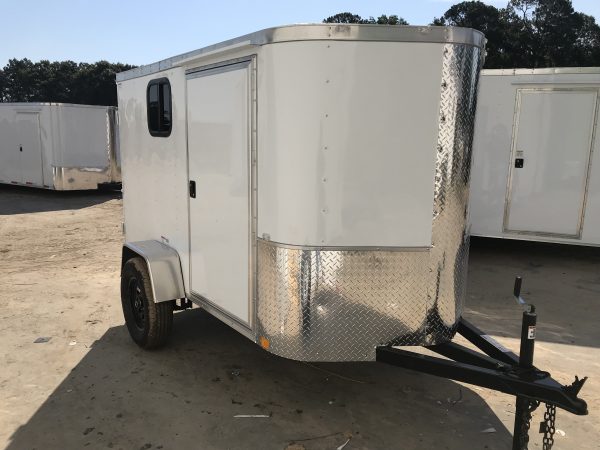 5x8 Single Axle Cargo Trailer - 15x18 windows - Tiedowns