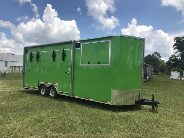 8.5x24 Tandem Axle Fishing Tournament Stage Trailer - 14 Foot Stage - TV Compartment - Image 3