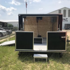 6×10 Single Axle – Stage Trailer w/ Fold Up Handrails – Removable Hitch - Mag Wheels