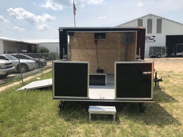 6×10 Single Axle – Stage Trailer w/ Fold Up Handrails – Removable Hitch - Mag Wheels