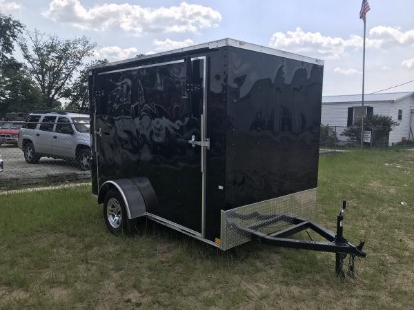 6×10 Single Axle – Stage Trailer w/ Fold Up Handrails – Removable Hitch - Mag Wheels - Image 2