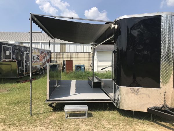 7x16 Tandem Axle Fishing Tournament Stage Trailer - 14 Foot Stage - Fold Up Front Rail - Image 6