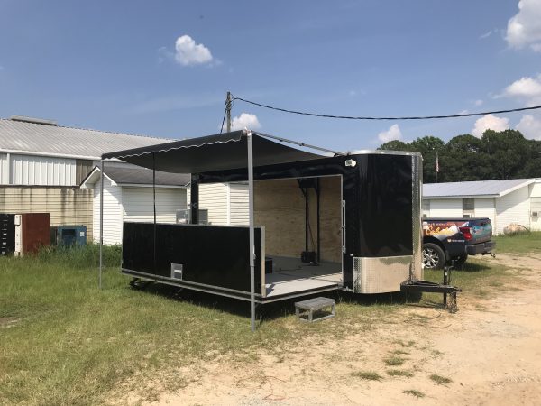 7x16 Tandem Axle Fishing Tournament Stage Trailer - 14 Foot Stage - Fold Up Front Rail - Image 9