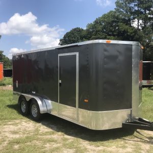 7x16 Tandem Axle - Tornado Series - Radial Tires - (4) D-Ring Tie Downs in Floor