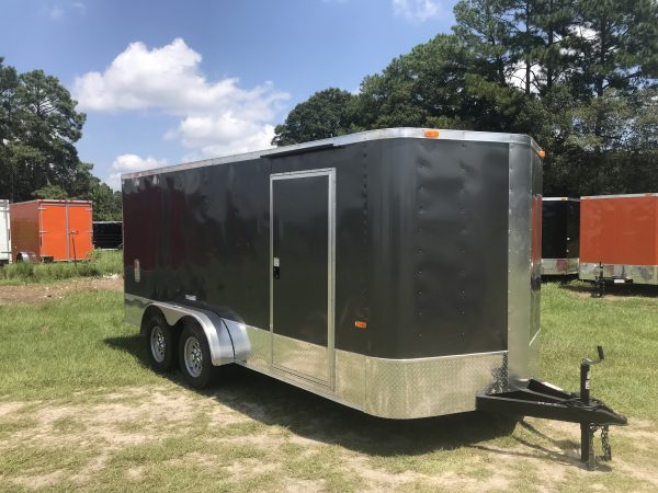 7x16 Tandem Axle - Tornado Series - Radial Tires - (4) D-Ring Tie Downs in Floor