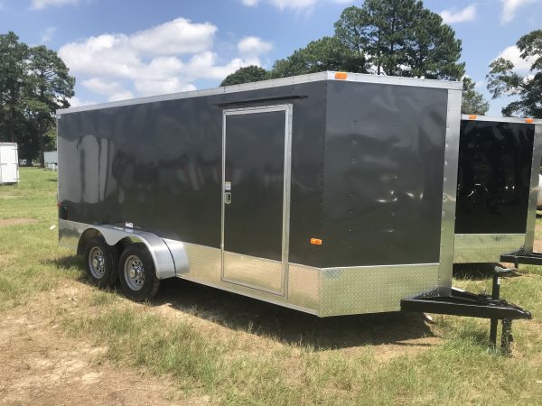 7×16 Tandem Axle Tornado Series – V-Nose – Ramp – 6 Foot 3 Inch