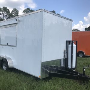 7x16 Tandem Axle Concession Trailer - Hood Range - Sinks - Propane Gas Lines