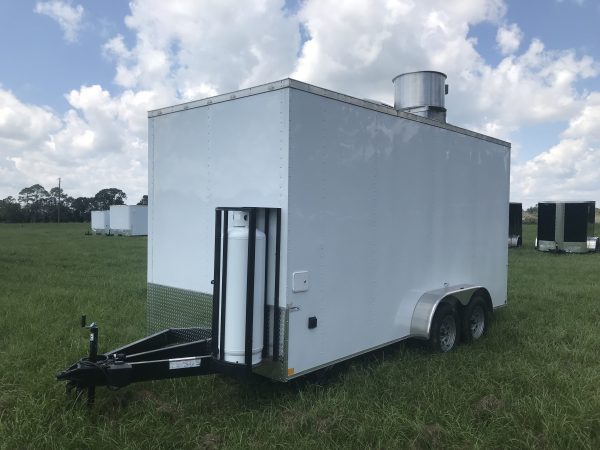 7x16 Tandem Axle Concession Trailer - Hood Range - Sinks - Propane Gas Lines - Image 3