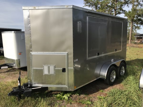 6x12 Tandem Axle - (2) 4'x8' lift up doors - Generator Compartment - Screwless Exterior - Image 2