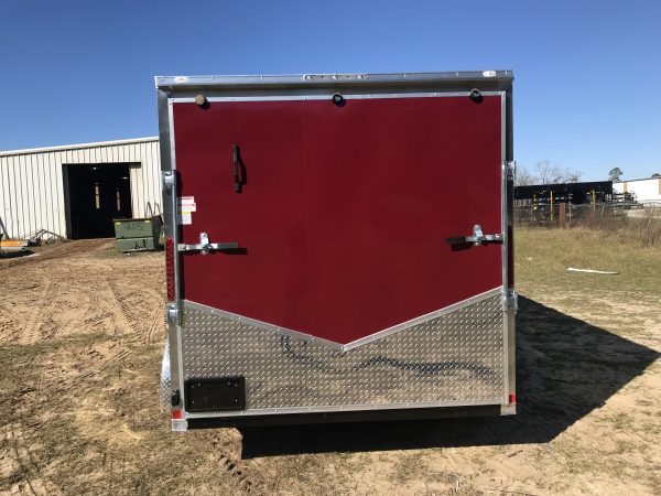 7x14 Tandem Axle Motorcycle Trailer - Tinted Windows - Alloy Wheels - Slanted Diamond Tread - Image 3