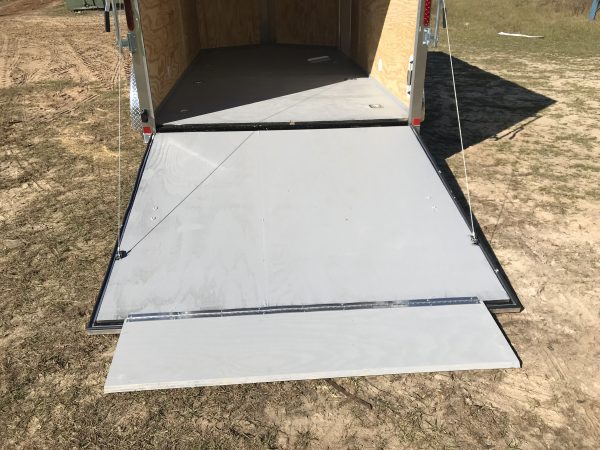 7x14 Tandem Axle Motorcycle Trailer - Tinted Windows - Alloy Wheels - Slanted Diamond Tread - Image 4