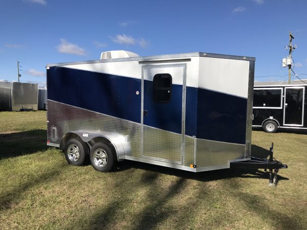 7×14 Tandem Axle Motorcycle Trailer – Finished Interior – Electrical – Cabinet with Drawers