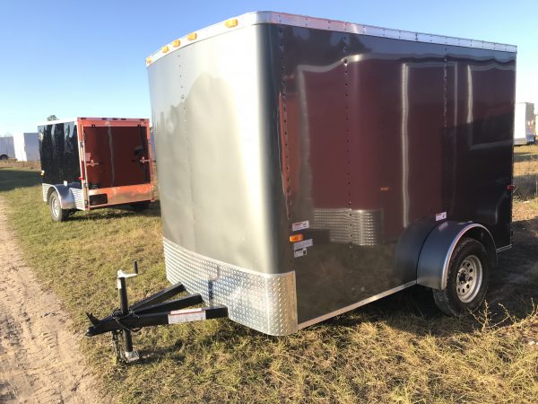 6x10 Single Axle Concession Trailer - White Vinyl Interior - Concession window - Single Rear Door - Image 2