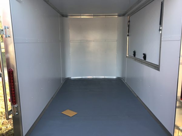 6x10 Single Axle Concession Trailer - White Vinyl Interior - Concession window - Single Rear Door - Image 5